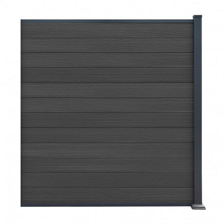 Kit de extensión para valla de madera compuesta Premium 180x190cm - color gris antracita - Compolife