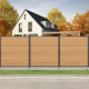 Juego de 3 listones de madera composite premium para valla personalizable - color madera envejecida- Compolife