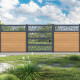 Juego de 3 listones de madera composite premium para valla personalizable - color madera envejecida- Compolife