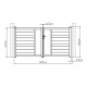 Portón batiente de aluminio 300x158cm FANCY GROW - X-Metal