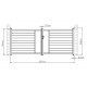 Portón batiente de aluminio 392x158cm FANCY GROW - X-Metal