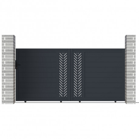 Portón corredero de aluminio 350x173cm FANCY GROW - X-Metal