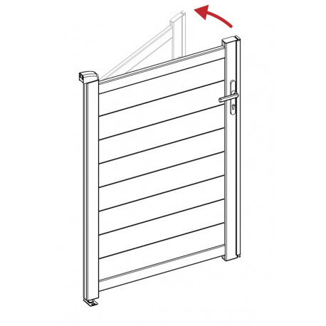 Kit de modificación para apertura con dirección a la izquierda - 142cm - X-Métal