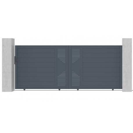 Portón corredero de aluminio 350x142cm FANCY TIME - X-Metal