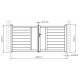 Portón batiente de aluminio 300x142cm FANCY GROW - X-Metal
