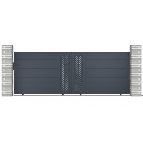 Portón corredero de aluminio 392x142cm FANCY GROW - X-Metal ​