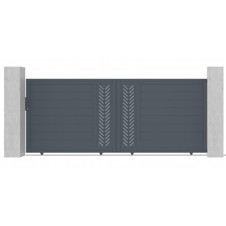 Portón batiente de aluminio 100x140cm FANCY GROW - X-Métal