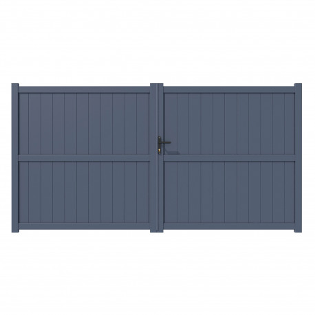 Portón batiente de aluminio 350x180cm VERTILON - X-METAL