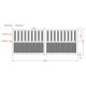 Portón batiente de aluminio listo para instalar JOGAN 350x140cm - X-METAL