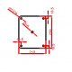 Poste de aluminio sobre placa base - H200cm - X-METAL