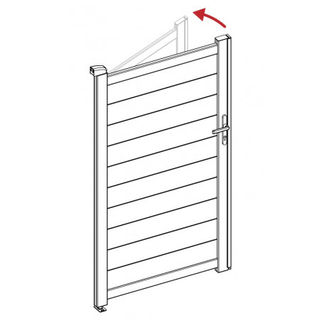 Kit de modificación para apertura con dirección a la izquierda - puerta 173cm - blanco - X-Métal