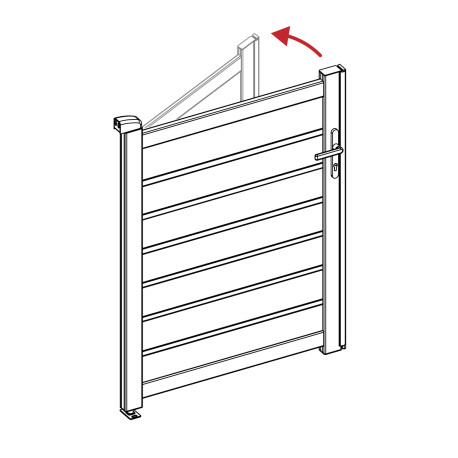 Kit de modificación para apertura con dirección a la izquierda - puerta 140cm - gris antracita - X-Métal