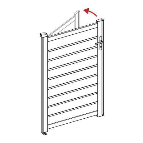 Kit de modificación para apertura con dirección a la izquierda - puerta 176cm - gris antracita - X-Métal