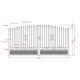 Portón batiente de aluminio calado listo para instalar 350x180cm LOUISON - X-METAL
