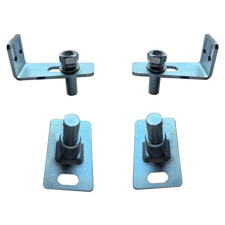 Bisagras superior e inferior con tapa para puertas X-Metal y puertas batientes