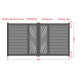 Portón batiente listo para instalar de aluminio 300x160cm ARTY WAVE - X-METAL