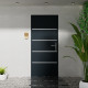 Puerta de entrada Lisandre de aluminio 96x218cm - gris antracita - apertura a la izquierda - X-METAL