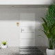Puerta de entrada Lisandre de aluminio 96x218cm - blanco - apertura a la derecha - X-METAL