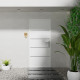 Puerta de entrada Lisandre de aluminio 96x218cm - blanco - apertura a la izquierda - X-METAL