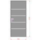 Puerta de entrada Lisandre de aluminio 96x218cm - blanco - apertura a la izquierda - X-METAL