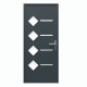 Puerta de entrada Axium de aluminio 96x218cm - gris antracita - apertura a la izquierda - X-METAL