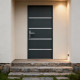 Puerta de entrada Lisandre de aluminio 96x218cm - gris antracita - apertura a la derecha - X-METAL