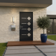 Puerta de entrada Axium de aluminio 96x218cm - gris antracita - apertura a la derecha - X-METAL