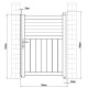 Puerta batiente de aluminio AXIS VECTO 100x140cm - X-METAL
