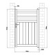 Puerta batiente de aluminio AXIS VECTO 100x158cm - X-METAL