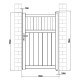 Puerta batiente de aluminio AXIS ALTO 100x158cm - X-METAL
