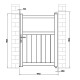 Puerta batiente de aluminio AXIS GROW 100x140cm - X-METAL