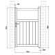 Puerta batiente de aluminio AXIS TIME 100x158cm – X-METAL