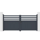 Portón batiente de aluminio AXIS VECTO 300x140cm - X-METAL