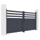 Portón batiente de aluminio AXIS VECTO 300x140cm - X-METAL