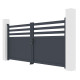 Portón batiente de aluminio AXIS VECTO 300x140cm - X-METAL