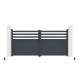 Portón batiente de aluminio AXIS VECTO 300x140cm - X-METAL