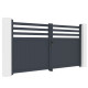 Portón batiente de aluminio AXIS VECTO 300x158cm - X-METAL