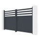 Portón batiente de aluminio AXIS VECTO 300x158cm - X-METAL