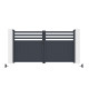Portón batiente de aluminio AXIS VECTO 300x158cm - X-METAL