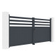 Portón batiente de aluminio AXIS VECTO 340x140cm - X-METAL