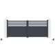Portón batiente de aluminio AXIS VECTO 340x140cm - X-METAL