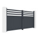 Portón batiente de aluminio AXIS 340x158cm - X-METAL