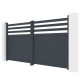 Portón batiente de aluminio AXIS 340x158cm - X-METAL