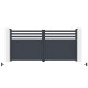 Portón batiente de aluminio AXIS 340x158cm - X-METAL