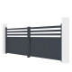Portón batiente de aluminio AXIS VECTO 400 x 140 cm | X-METAL