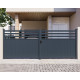 Portón batiente de aluminio AXIS VECTO 400 x 158 cm - X-METAL