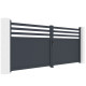 Portón batiente de aluminio AXIS VECTO 400 x 158 cm - X-METAL