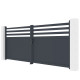 Portón batiente de aluminio AXIS VECTO 400 x 158 cm - X-METAL