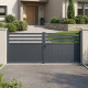 Portón batiente de aluminio AXIS VECTO 340x140cm - X-METAL