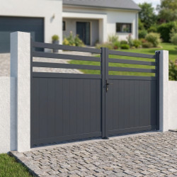 Portón batiente de aluminio AXIS 340x158cm - X-METAL